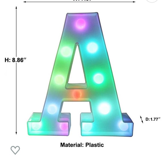 2/$15- “A” Marquee LED Letter - Picture 8 of 8